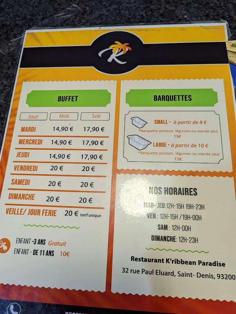 Restaurant K'ribbean Paradise - Menu Image 3